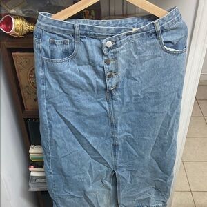 Dazy Women's Blue Denim Jeans Skirt